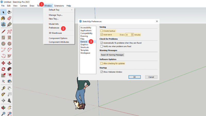 Hướng dẫn setting sketchup khi cài đặt lần đầu